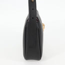 VERSACE Hand Bag Leather Black Gold Auth 118695A-4