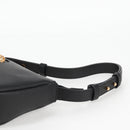 VERSACE Hand Bag Leather Black Gold Auth 118695A-8