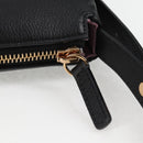 VERSACE Hand Bag Leather Gold Black Auth 118698M-10