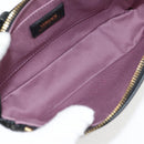 VERSACE Hand Bag Leather Gold Black Auth 118698M-11