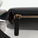 VERSACE Hand Bag Leather Gold Black Auth 118699A-16