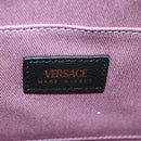 VERSACE Hand Bag Leather Gold Black Auth 118699V-17