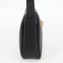 VERSACE Hand Bag Leather Gold Black Auth 118699A-5