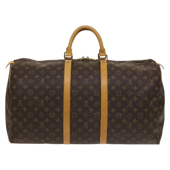 LOUIS VUITTON Monogram Keepall 55 Boston Bag M41424 LV Auth 118704