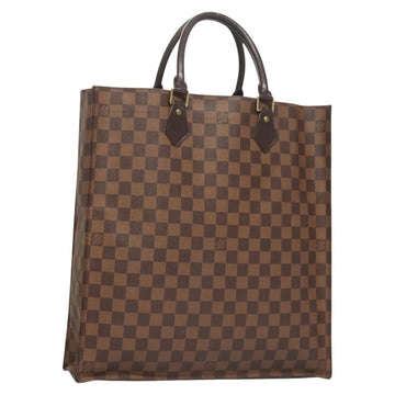 LOUIS VUITTON Damier Ebene Sac Plat Hand Bag N51140 LV Auth 118710