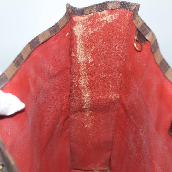 LOUIS VUITTON Damier Ebene Sac Plat Hand Bag N51140 LV Auth 118710