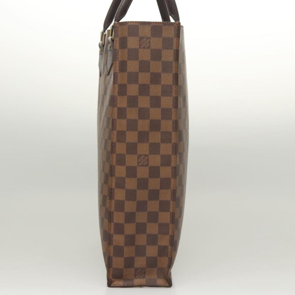 LOUIS VUITTON Damier Ebene Sac Plat Hand Bag N51140 LV Auth 118710