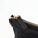 VERSACE Hand Bag Nylon 2way Black Gold Auth 118725A-10