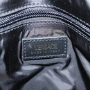 VERSACE Hand Bag Nylon 2way Black Gold Auth 118725V-18