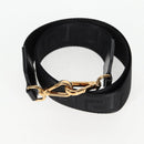 VERSACE Hand Bag Nylon 2way Black Gold Auth 118725A-23