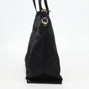 VERSACE Hand Bag Nylon 2way Black Gold Auth 118725V-4