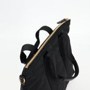 VERSACE Hand Bag Nylon 2way Black Gold Auth 118725A-6