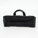 VERSACE Hand Bag Nylon 2way Black Gold Auth 118725V-5