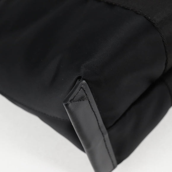 VERSACE Hand Bag Nylon 2way Black Gold Auth 118726A