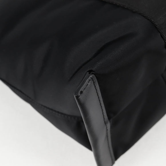 VERSACE Hand Bag Nylon 2way Black Gold Auth 118726A