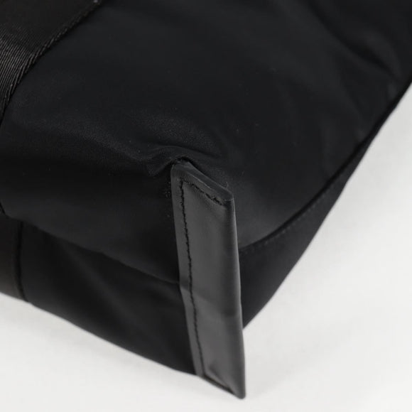 VERSACE Hand Bag Nylon 2way Black Gold Auth 118726A