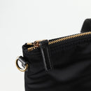 VERSACE Hand Bag Nylon 2way Black Gold Auth 118726A-10