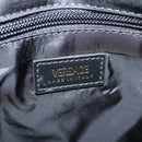 VERSACE Hand Bag Nylon 2way Black Gold Auth 118726A-18