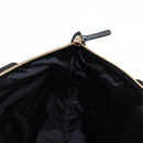 VERSACE Hand Bag Nylon 2way Black Gold Auth 118726A-19
