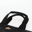 VERSACE Hand Bag Nylon 2way Black Gold Auth 118726A-8