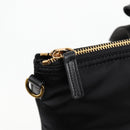 VERSACE Hand Bag Nylon 2way Black Gold Auth 118727A-10