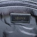 VERSACE Hand Bag Nylon 2way Black Gold Auth 118727A-18