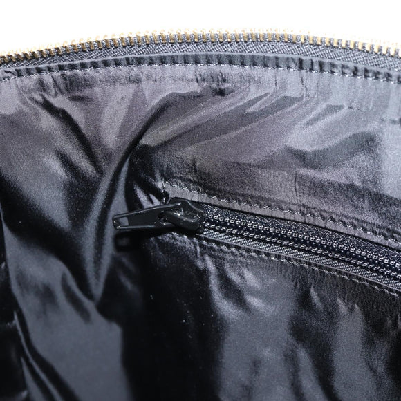 VERSACE Hand Bag Nylon 2way Black Gold Auth 118727A