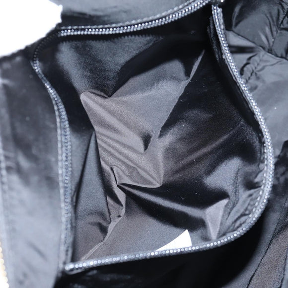 VERSACE Hand Bag Nylon 2way Black Gold Auth 118727A