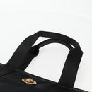 VERSACE Hand Bag Nylon 2way Black Gold Auth 118727A-8