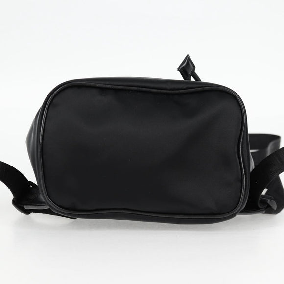 VERSACE Backpack Nylon Black Gold Auth 118728A