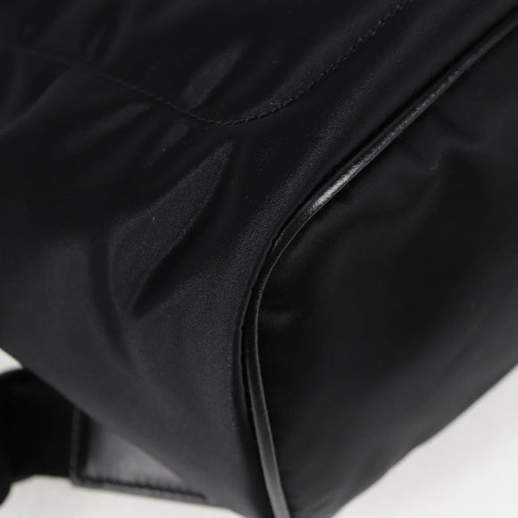 VERSACE Backpack Nylon Black Gold Auth 118728A