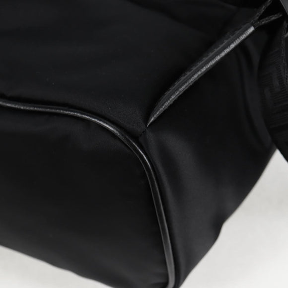 VERSACE Backpack Nylon Black Gold Auth 118728V
