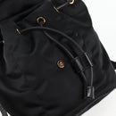 VERSACE Backpack Nylon Black Gold Auth 118728V-21