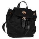 VERSACE Backpack Nylon Black Gold Auth 118728V-1