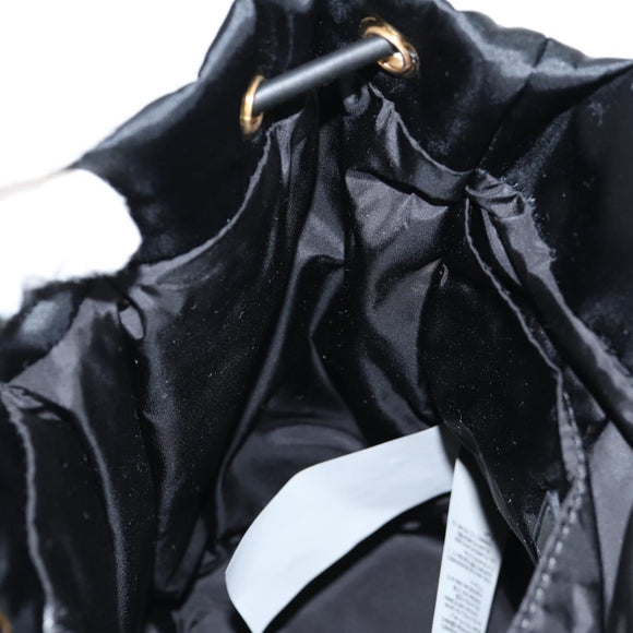 VERSACE Backpack Nylon Black Gold Auth 118728V