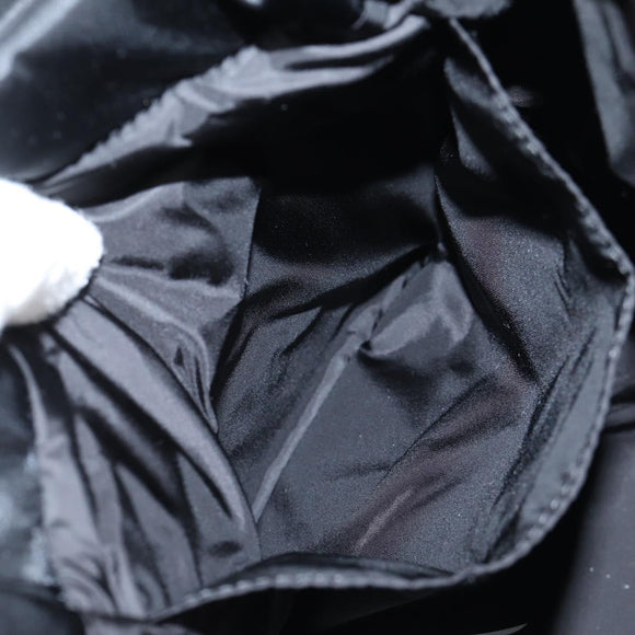 VERSACE Backpack Nylon Black Gold Auth 118728A