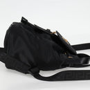 VERSACE Backpack Nylon Black Gold Auth 118728V-4