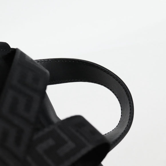 VERSACE Backpack Nylon Black Gold Auth 118728A