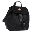 VERSACE Backpack Nylon Black Gold Auth 118729A-1