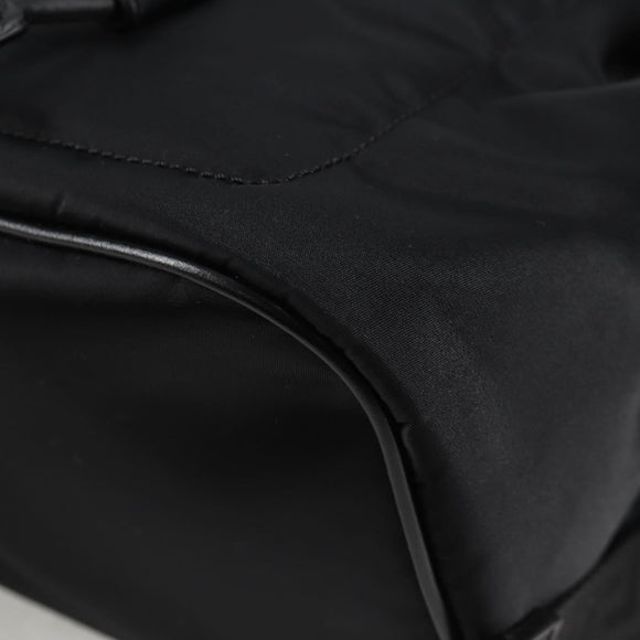 VERSACE Backpack Nylon Black Gold Auth 118729A