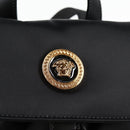 VERSACE Backpack Nylon Black Gold Auth 118729V-19