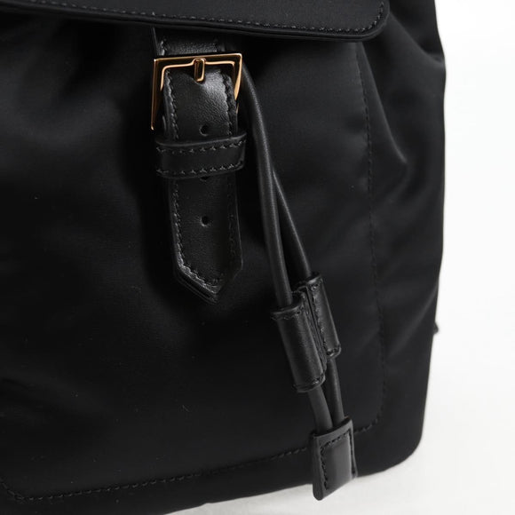 VERSACE Backpack Nylon Black Gold Auth 118729A