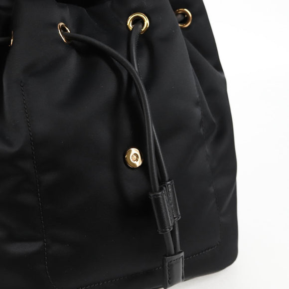 VERSACE Backpack Nylon Black Gold Auth 118729A