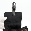 VERSACE Backpack Nylon Black Gold Auth 118729A-10