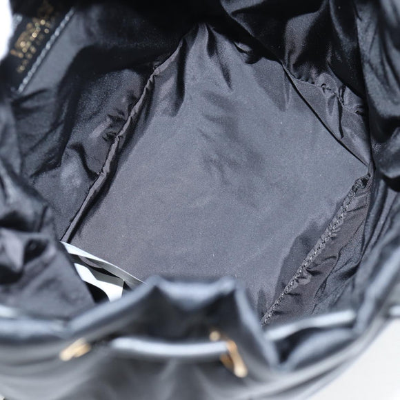 VERSACE Backpack Nylon Black Gold Auth 118729V