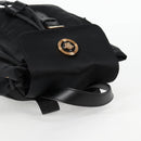 VERSACE Backpack Nylon Black Gold Auth 118729V-6