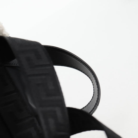 VERSACE Backpack Nylon Black Gold Auth 118729A