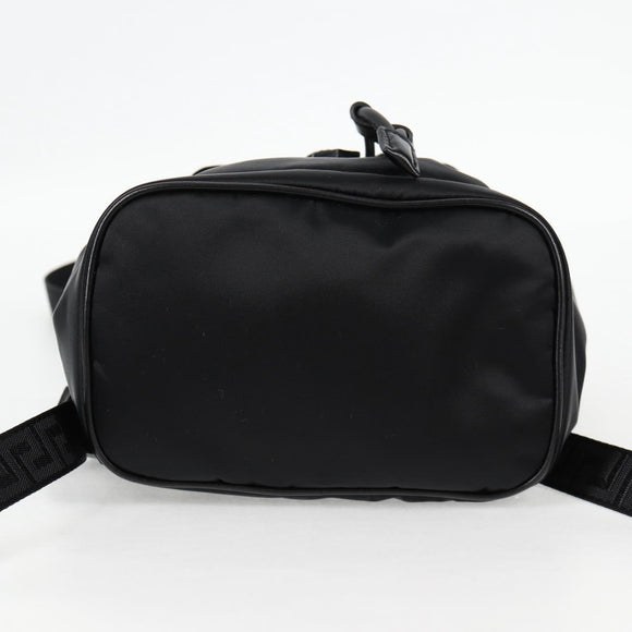 VERSACE Backpack Nylon Black Gold Auth 118730V