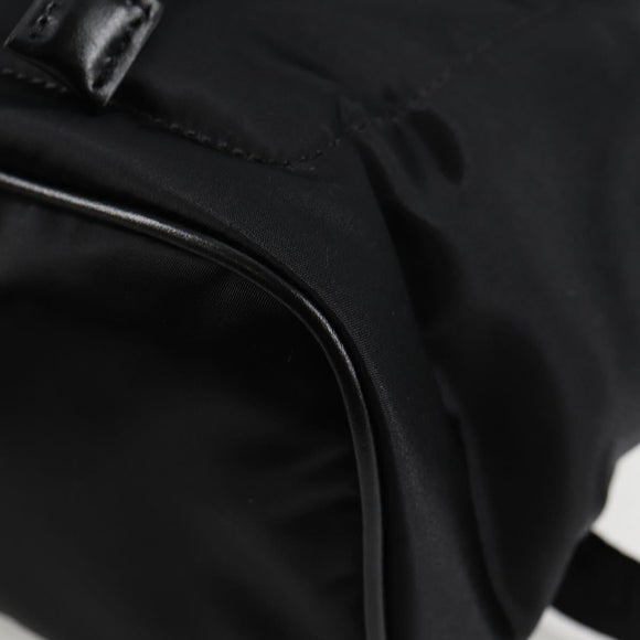 VERSACE Backpack Nylon Black Gold Auth 118730A