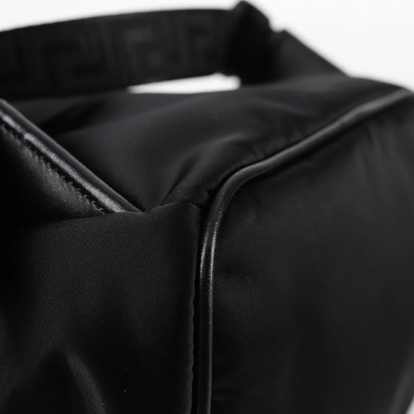 VERSACE Backpack Nylon Black Gold Auth 118730A